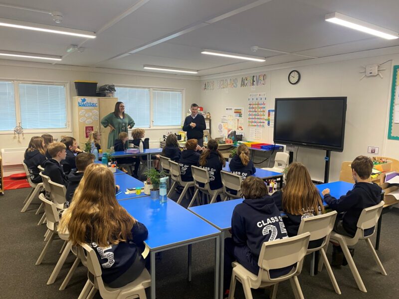 Speaking to Aberlady pupils