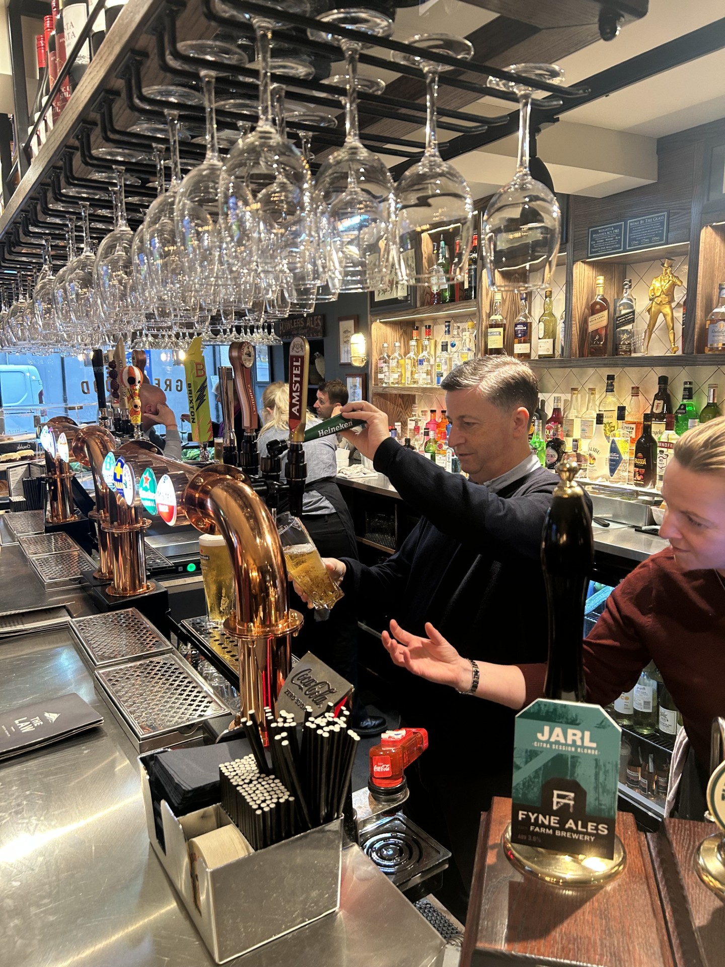 Douglas Alexander visits the Law pub in North Berwick